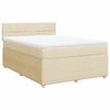 vidaXL Posteľn&yacute; r&aacute;m boxspring s matracom kr&eacute;mov&yacute; 140x200 cm l&aacute;tka