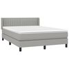 vidaXL Boxspring posteľ s matracom bledosiv&yacute; 140x190 cm l&aacute;tka