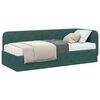 vidaXL Rohový rám postele s matracmi Tmavozelená 80 x 200 cm Zamat