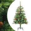 vidaXL Umel&yacute; v&yacute;klopn&yacute; vianočn&yacute; stromček so &scaron;i&scaron;kami a bobuľami 150 cm