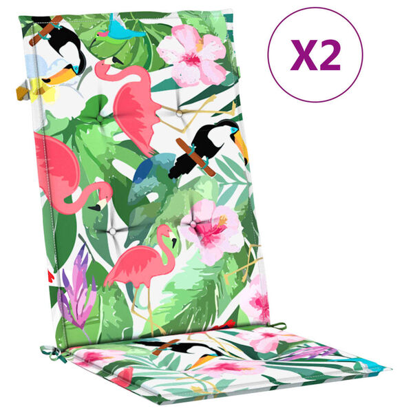 vidaXL Podložky na z&aacute;hradn&eacute; stoličky, vysok&eacute; operadlo 2 ks 120x50x3 cm