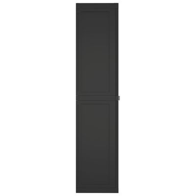 vidaXL Vonkajšia úložná skrinka čierna 65x37x165 cm PP