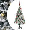 vidaXL Umel&yacute; vianočn&yacute; stromček Biela 150 cm PVC a Oceľ a Plast