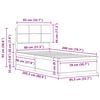 vidaXL Rám postele s čalúneným čelom Svetlosivá 80 x 200 cm