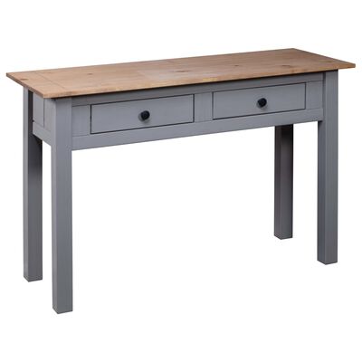 vidaXL Konzolový stôl, sivý 110x40x72cm, borovicový masív Panama Range