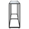 vidaXL Konzolov&yacute; stol&iacute;k biely mramor 180x35x75,5 cm tvrden&eacute; sklo
