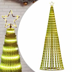 vidaXL LED vianočn&yacute; stromček 475 LED tepl&aacute; biela 247 cm