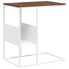 vidaXL Bočn&yacute; stol&iacute;k biely 55x36x59,5 cm spracovan&eacute; drevo