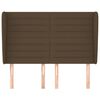 vidaXL Čelo postele so z&aacute;hybmi tmavohned&eacute; 147x23x118/128 cm l&aacute;tka