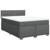 vidaXL Boxspring posteľ s matracom tmavosiv&aacute; 140x190 cm l&aacute;tka
