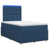 vidaXL LED boxspring posteľ s matracom Modr&aacute; 120 x 190 cm L&aacute;tka