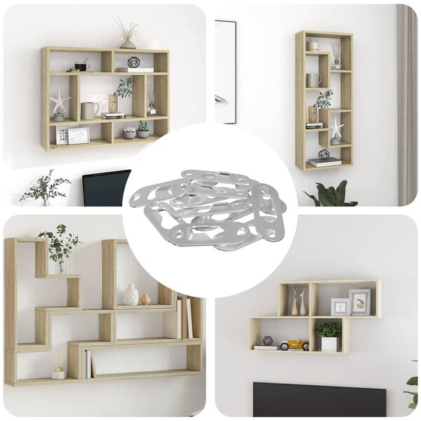 vidaXL Z&aacute;ves s Kľ&uacute;čovou Otvorom 12 pcs Strieborn&aacute; 45 x 16 x 3.5 mm