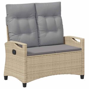 vidaXL Z&aacute;hradn&aacute; lavička Beige a svetlo &scaron;ed&aacute; 105 x 60 x 112 cm