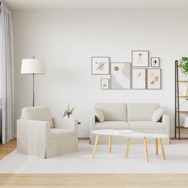 vidaXL Pohovka 2 pcs Kr&eacute;mov&aacute; 158 x 78 x 80 cm Zamat