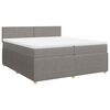 vidaXL Boxspring posteľ s matracom sivohned&yacute; 200x200 cm l&aacute;tka