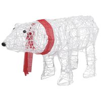 vidaXL Svetelná vianočná dekorácia, medveď 45 LED 71x20x38 cm, akryl