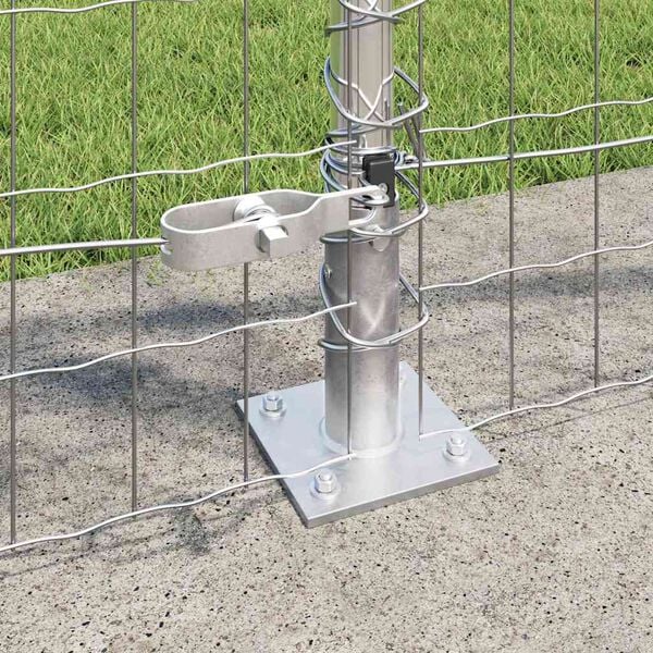 vidaXL Plot s podperou Strieborn&aacute; 1 x 10 m Oceľ