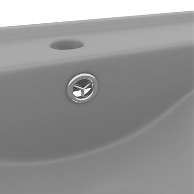 vidaXL Luxusné umývadlo, otvor na batériu, matné svetlosivé 60x46 cm