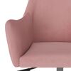 vidaXL Otočn&aacute; jed&aacute;lensk&aacute; stolička ružov&aacute; zamatov&aacute;
