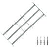 vidaXL Zabezpečovacia mriežka na okn&aacute; s 3 priečkami 3 pcs 630-1140 mm