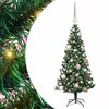 vidaXL Umel&yacute; predsvieten&yacute; vianočn&yacute; stromček Zelen&aacute; 120 cm PVC a kov