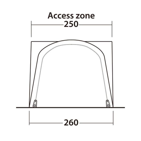 Outwell Pojazdn&aacute; mark&iacute;za pre karavan Newburg 160 air čierna a siv&aacute;