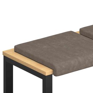 vidaXL Vank&uacute;&scaron; na lavičku 2 ks Umel&aacute; koža Siv&aacute; Hĺbka 35 cm