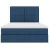 vidaXL Postel s &uacute;ložn&yacute;m prostorem a LED svetlom Modr&aacute; 140 x 200 cm