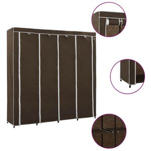 vidaXL &Scaron;atn&iacute;k so 4 priehradkami hned&yacute; 175x45x170 cm