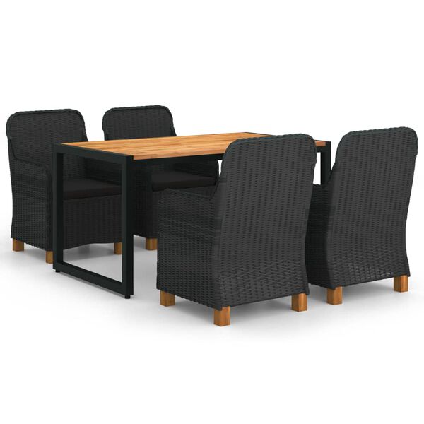 vidaXL 5-dielna z&aacute;hradn&aacute; jed&aacute;lensk&aacute; s&uacute;prava tmavosiv&aacute;