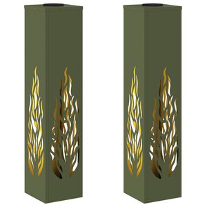 vidaXL Sol&aacute;rne LED svetlo na chodn&iacute;k 2 ks Tepl&aacute; biela 18 x 18 x 80 cm