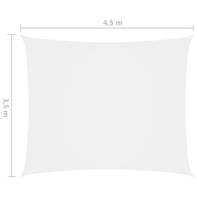 vidaXL Tieniaca plachta, oxford, obdĺžniková 3,5x4,5 m, biela