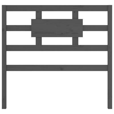 vidaXL Čelo postele sivé 80,5x4x100 cm masívna borovica