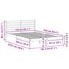 vidaXL R&aacute;m postele Biela 140 x 220 cm Mas&iacute;vne borovicov&eacute; drevo