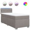 vidaXL Posteľn&yacute; r&aacute;m boxspring s matracom sivohned&yacute; 90x190 cm l&aacute;tka