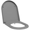 vidaXL WC sedadlo Siv&aacute; 49 x 36 x 4 cm Duroplast