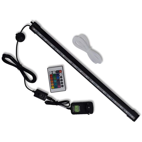 Akv&aacute;riov&aacute; LED lampa s bublinami RGB 48 cm