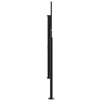 vidaXL Zaťahovacia bočná markíza, čierna 180x600 cm