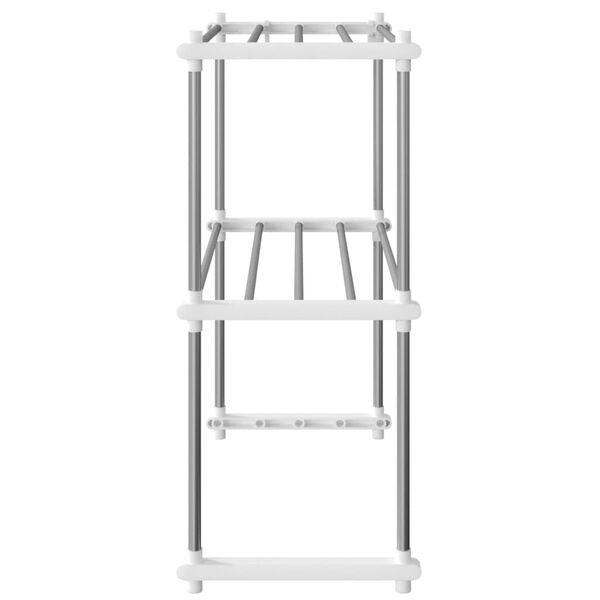 vidaXL Polica na mikrovlnn&uacute; r&uacute;ru biela 51x27x63 cm hlin&iacute;k