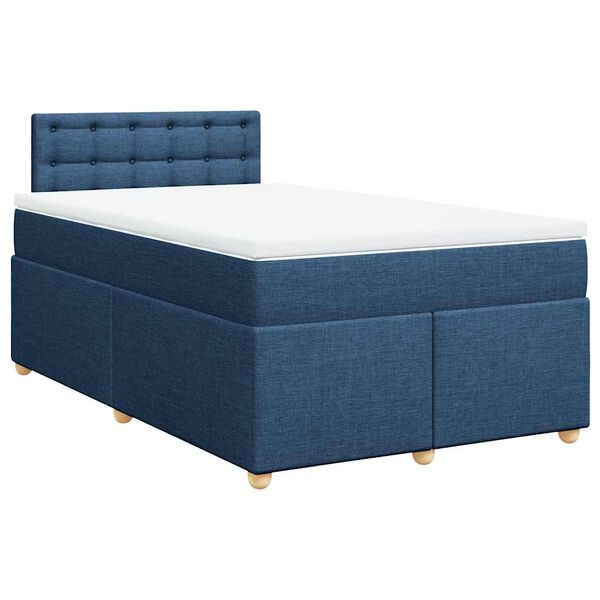 vidaXL Boxspring posteľ s matracom modr&aacute; 120x190 cm l&aacute;tka