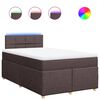 vidaXL Boxspring posteľ s matracom tmavohned&aacute; 120x200 cm l&aacute;tka