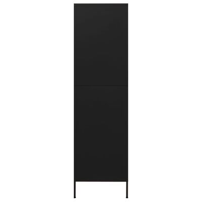 vidaXL Skriňa čierna 90x50x180 cm oceľová