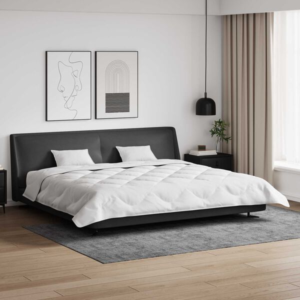 vidaXL Zimn&yacute; prehoz s vank&uacute;&scaron;om 3 pcs Biela Mikrovl&aacute;kno