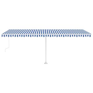vidaXL Elektrick&aacute; mark&iacute;za 6 x 3 m Modro-biela pruhovan&aacute; 100% polyester