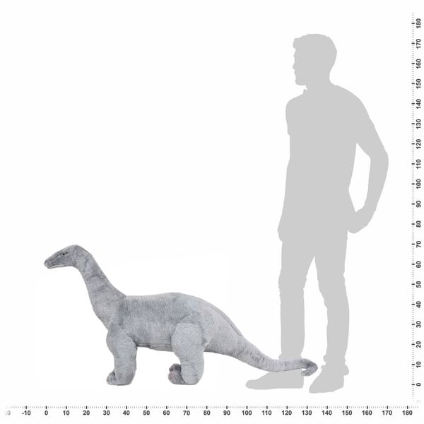 vidaXL Stojaca ply&scaron;ov&aacute; hračka, dinosaurus Brachiosaurus, zelen&yacute; XXL