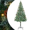 vidaXL Umel&yacute; vianočn&yacute; stromček s 300 LED-i Zelen&aacute; 180 cm PVC a oceľ