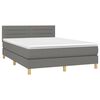vidaXL Boxspring posteľ s matracom tmavosiv&aacute; 140x190 cm l&aacute;tka
