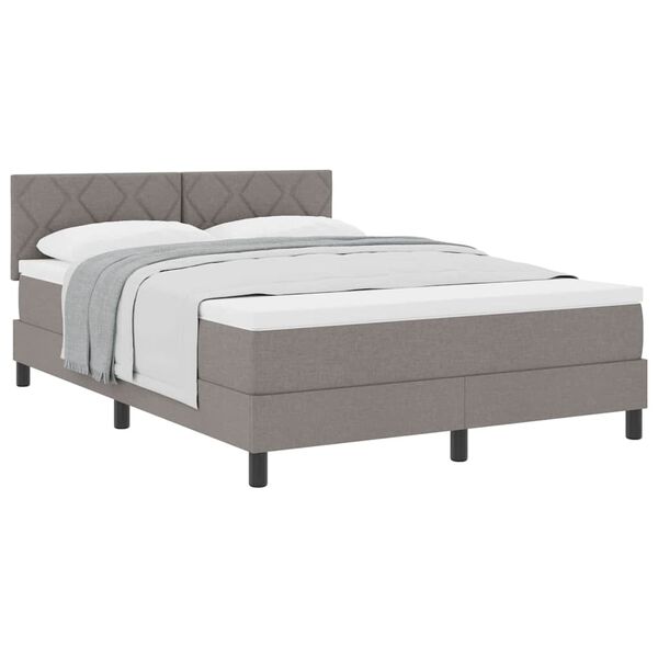 vidaXL Posteľ boxspring s matracom Sivohned&aacute; 160 x 200 cm l&aacute;tka