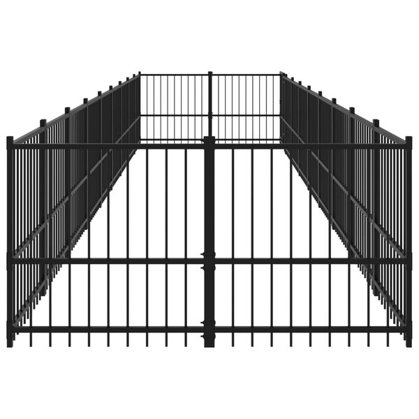 vidaXL Vonkajšia voliéra pre psy oceľová 16,89 m²