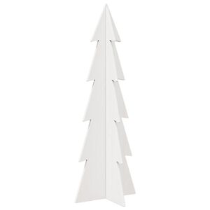 vidaXL Dreven&yacute; vianočn&yacute; stromček biely 112 cm mas&iacute;vna borovica